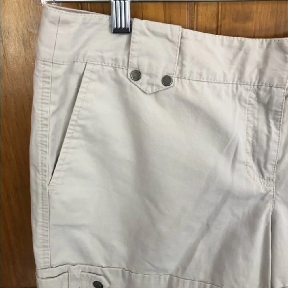Loft Ann Taylor Cream Colored Grommet Shorts